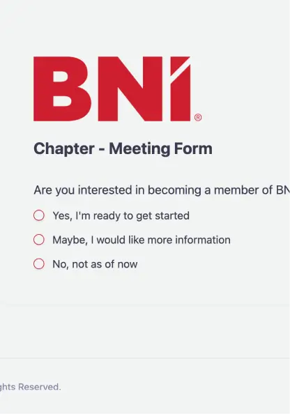BNI form preview